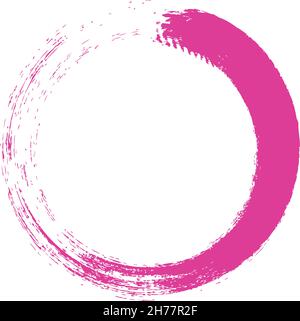 Pink Circle Arts Brush Paint Stock Vector