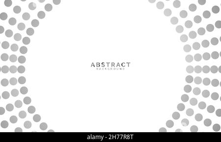 Background Dot Circle Gray and Dominate White Stock Vector