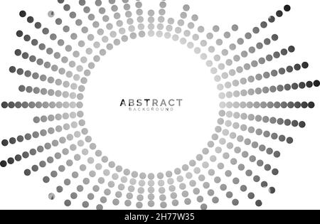 Background Dot Circle Gray and Dominate White Stock Vector