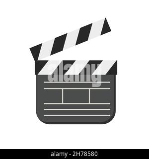 Movie clapper board open cinematography concept Vector Image