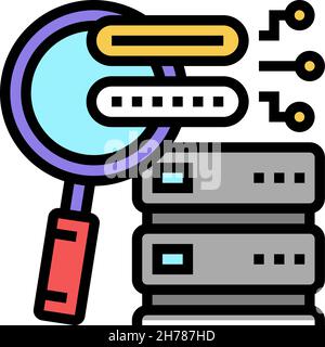 password attacks color icon vector illustration Stock Vector