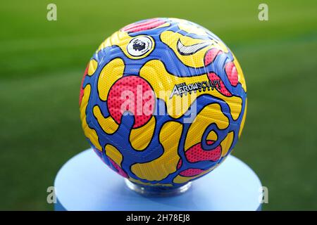 Close up of the official Nike Aerowsculpt ball before the Premier League match at the Molineux 