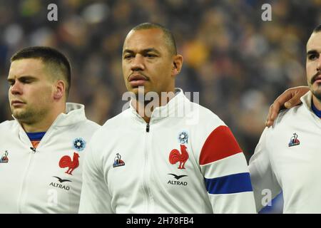 Gael Fickou (FRA) during the Autumn Nations Series 2021, rugby union test match between France and New Zealand on November 20, 2021 at Stade de France in Saint-Denis, France - Photo: Yoann Cambefort/DPPI/LiveMedia Stock Photo