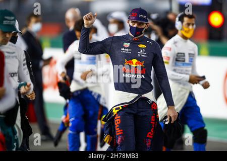 VERSTAPPEN Max (ned), Red Bull Racing Honda RB16B, portrait during the Formula 1 Ooredoo Qatar Grand Prix 2021, 20th round of the 2021 FIA Formula One World Championship from November 19 to 21, 2021 on the Losail International Circuit, in Lusail, Qatar - Photo: Xavi Bonilla/DPPI/LiveMedia Stock Photo