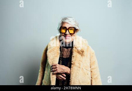Senior Influencer Fashion Style Coach Lady Outfit Stock Photo - Download  Image Now - Fashion Stylist, Individuality, Currency - iStock