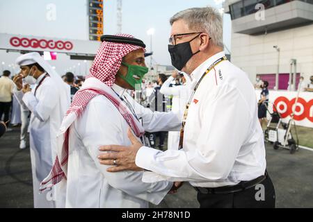BRAWN Ross (gbr), Managing Director of motorsport Formula One Group, portrait on the grid during the Formula 1 Ooredoo Qatar Grand Prix 2021, 20th round of the 2021 FIA Formula One World Championship from November 19 to 21, 2021 on the Losail International Circuit, in Lusail, Qatar - Photo: Florent Gooden/DPPI/LiveMedia Stock Photo