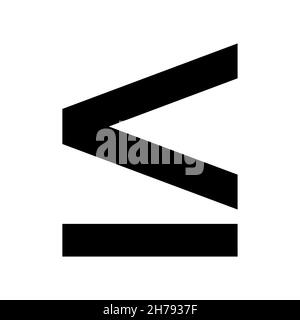 Less than or equal to mathematics symbol, education maths icon, web ...