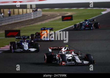 99 GIOVINAZZI Antonio (ita), Alfa Romeo Racing ORLEN C41, action during the Formula 1 Ooredoo Qatar Grand Prix 2021, 20th round of the 2021 FIA Formula One World Championship from November 19 to 21, 2021 on the Losail International Circuit, in Lusail, Qatar - Photo: Xavi Bonilla/DPPI/LiveMedia Stock Photo