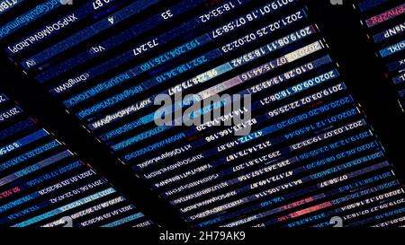 Visualization of harmful artificial intelligence trying to hack a system password, seamless loop. Animation. Concept of digital security and cyber att Stock Photo
