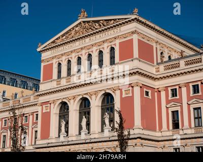 Wiener Musikverein Concert Hall run by the Gesellschaft der Musikfreunde in Vienna, Austria Stock Photo