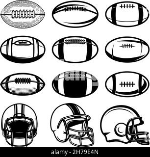 Premium Vector  Set of american football helmets isolated on white  background design element for logo label emble