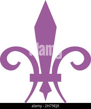 Fleur de lis symbol. Royal heraldic sign Stock Vector
