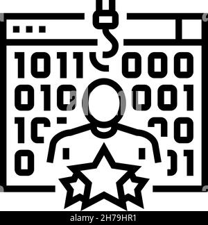 spear phishing attacks line icon vector illustration Stock Vector Image ...