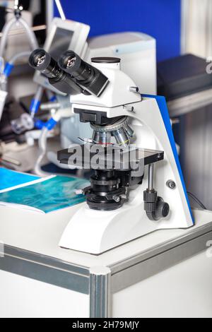 Metallic Scope For Lab Microscope. Metallurgical laboratory. Metal Industry Stock Photo - Alamy