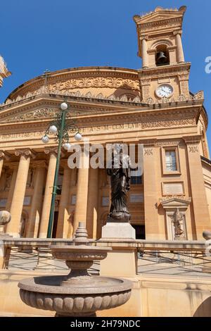 View of the Sanctuary Basilica of the Assumption of Our Lady commonly known as the Rotunda of Mosta or the Mosta Dome, it is a Roman Catholic parish c Stock Photo