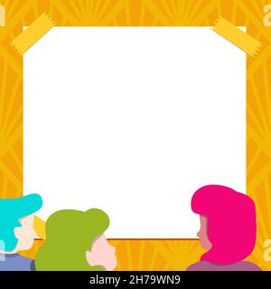 Team Members Looking At Whiteboard Brainstorming New Solutions. Colleagues Group Looking At Board Thinking Problem Solving Skills Stock Vector