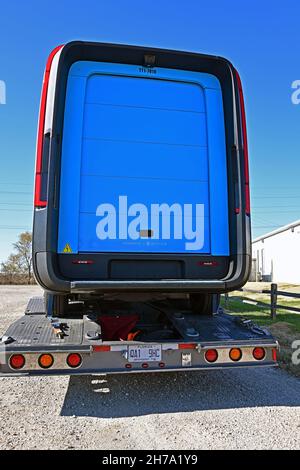 Electric delivery vans at the  warehouse in the Titanic Quarter,  Belfast. Picture date: Wednesday April 21, 2021. Photo credit should read:  Niall Carson/PA Wire Stock Photo - Alamy