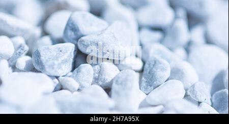 White pebbles stone texture and background Stock Photo