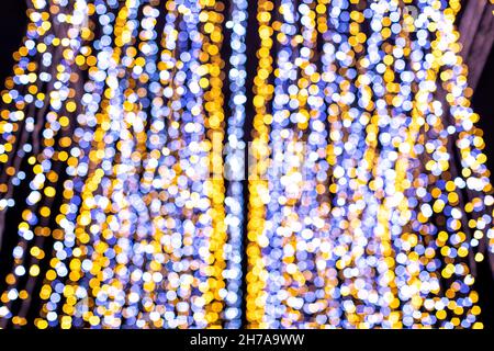 bokeh, bokeh lights on black background, abstract blur light bokeh Stock Photo