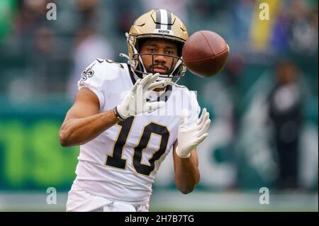 New Orleans Saints' Tre'Quan Smith in action during an NFL football game  against the New York Jets, Sunday, Dec. 12, 2021, in East Rutherford, N.J.  (AP Photo/Matt Rourke Stock Photo - Alamy