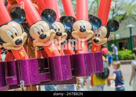 Orlando Florida,Downtown Disney Springs Marketplace,Mickey Mouse souvenirs display sale Stock Photo