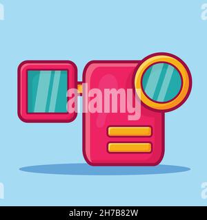 video camera camcorder isolated cartoon vector illustration in flat style Stock Vector