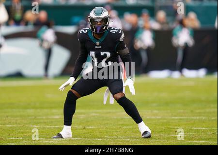 Philadelphia Eagles' K'Von Wallace (42) during the first half of an NFL  football game against the Arizona Cardinals, Sunday, Oct. 9, 2022, in  Glendale, Ariz. (AP Photo/Darryl Webb Stock Photo - Alamy