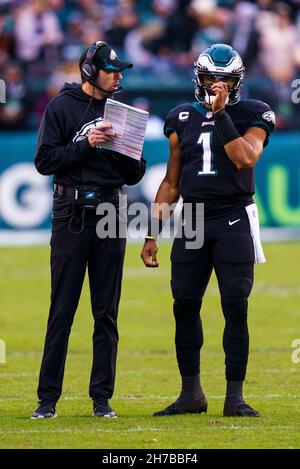 Philadelphia Eagles' Jalen Hurts in action during practice at NFL football  team's training camp, Saturday, July 30, 2022, in Philadelphia. (AP  Photo/Chris Szagola Stock Photo - Alamy