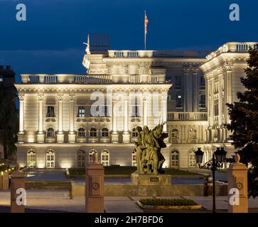 Building of the Government of the Republic of North Macedonia Stock Photo