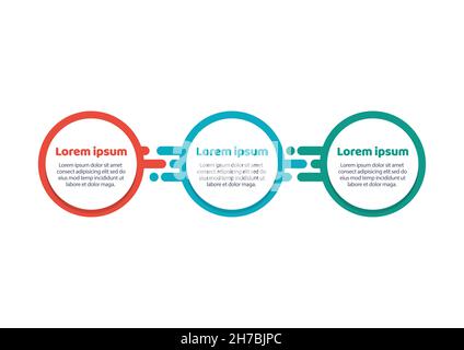 Three circles infographic template. Vector illustration Stock Vector