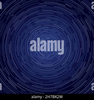 Stars exposure, cosmos rotate landscape Stock Vector