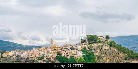 Small mountain village Polop de la Marina, Spain Stock Photo