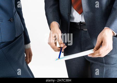 Company operational management and discussion Stock Photo