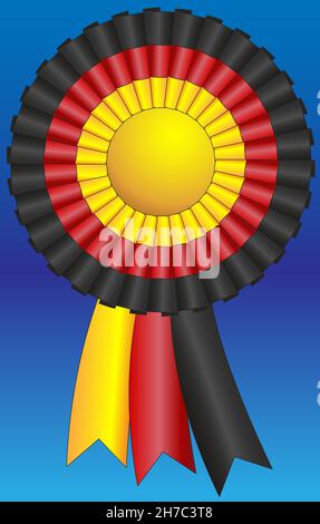 German tricolor cockade, Germany, vector illustration Stock Vector