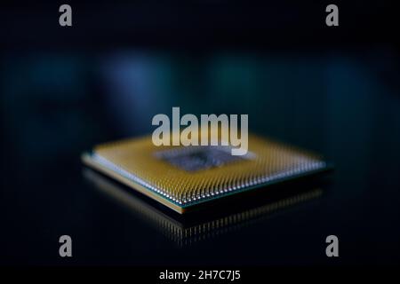 Computer micro chipset. A chipset is a set of electronic component that is integrated and flows data between the processor. Chipsets usually work with Stock Photo