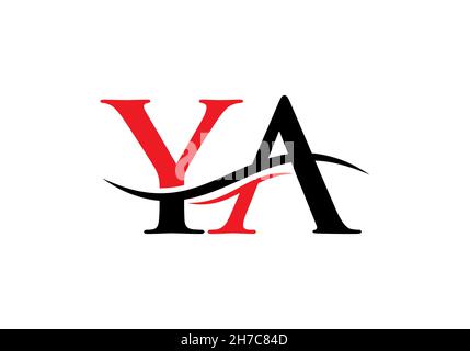 Modern YA Logo Design for business and company identity. Creative YA letter with luxury concept Stock Vector