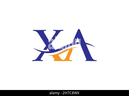 XA logo. Monogram letter XA logo design Vector. XA letter logo design with modern trendy Stock Vector