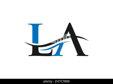 LA letter logo. Initial LA letter business logo design vector template Stock Vector