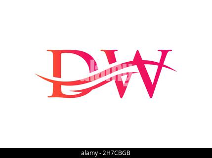 Initial DW Letter Logo Design Vector With Gold and Silver Color.. DW Logo  Design Stock Vector | Adobe Stock