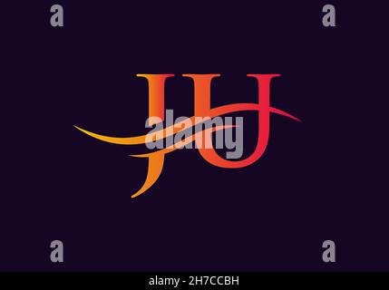 Modern JU Logo Design for business and company identity. Creative JU letter with luxury concept Stock Vector