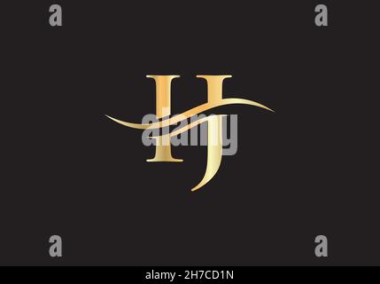 IJ letter logo. Initial IJ letter business logo design vector template Stock Vector