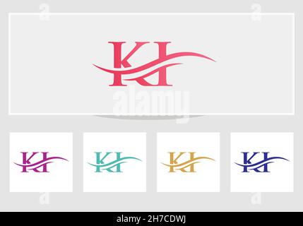 Initial linked letter KI logo design. Modern letter KI logo design vector with modern trendy Stock Vector