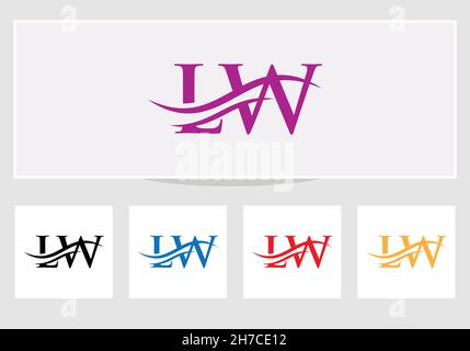 LW letter logo. Initial LW letter business logo design vector template Stock Vector