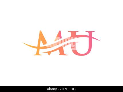 MU letter logo. Initial MU letter business logo design vector template Stock Vector