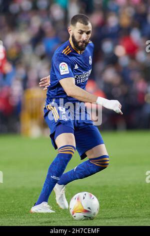 Karim Benzema of Real Madrid during the Spanish championship La Liga football match between Granada CF and Real Madrid on November 21, 2021 at Nuevo Los Carmenes stadium in Sevilla, Spain - Photo: Joaquin Corchero/DPPI/LiveMedia Stock Photo