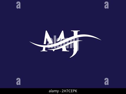MJ letter logo. Initial MJ letter business logo design vector template Stock Vector