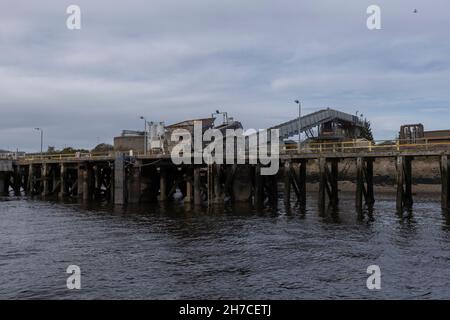 Port of Tyne the location of the Dogger Bank Wind Farm development, 50:50 joint venture between Equinor and SSE Renewables, Newcastle, England, UK Stock Photo