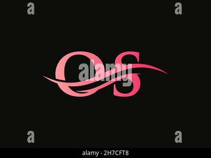 Modern OS Logo Design for business and company identity. Creative OS letter with luxury concept Stock Vector