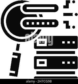 password attacks glyph icon vector illustration Stock Vector