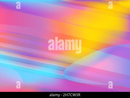 Abstract blur fluid shapes wave pattern, blurry wavy trendy background. Retro gradient texture graphic design vector Template Copy space Poster Layout Stock Vector